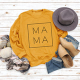 Mama Fashion Letter Printing Base Autumn and Winter Long Sleeve Plus Size Sweater Girl