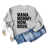 MAMA MOMMY MOMOM Mode Brief Neue Langarm Rundhals Pullover