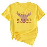 Not My First Rodeo Fun Print Women's Casual Short-sleeved Shirt