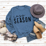 Cosy SEASON Fashion Print Round Neck Letters Large Size Tops Long-sleeved Female Loose Sweater