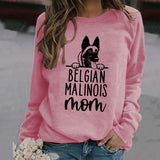 BELGIAN MALINOIS Mom Printed Loose Long Sleeve