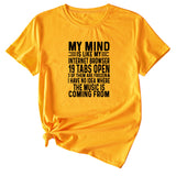 The Letters My Mind Is Like My Crewneck Shirt