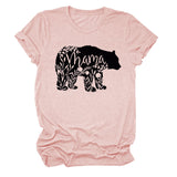 Women's Tops Mama Bear Women's Casual Letter Short Sleeve T-Shirt