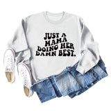 Just Mama Bottoming Long Sleeve Round Neck Sweater Girl