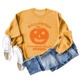 Halloween Haddonfield lettre imprimer pull ample à manches longues fille