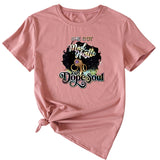 She Got Mad Huslle Fun Pattern Printed Short-sleeved Shirt