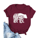 Women's Tops Mama Bear Women's Casual Letter Short Sleeve T-Shirt