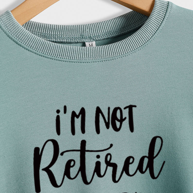 I'm Not Detained I'm Fashion Loose Letter Long Sleeve Sweater Girl