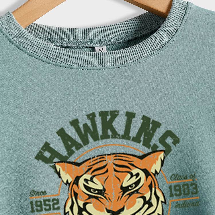 Hawkins depuis la classe lettre impression mode pull à manches longues en vrac femmes