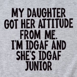 MY DAUGHTER GOT HER Crew Neck Women's T-Shirt Short Sleeve