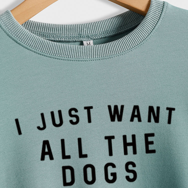 Fashion Round Neck Letter New Large Size Long Sleeve Ladies Sweater