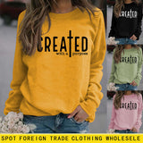 CREATED WITH A PURPOSE Loose Fall and Winter Long-sleeved Sweater