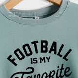 FOOTBALL IS MY FAVORITE Letters Autumn and Winter Loose Long-sleeved Sweater Women