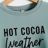 HOT COCOA WEATHER Pullover mit weitem Bein und langen Ärmeln in großer Größe