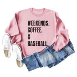 Weekends Coffee Basell Fashion Letter Lockerer Langarmpullover