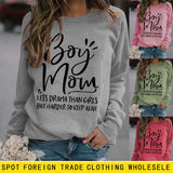 Rollkragenjacke Langarm Junge Mama Weniger Bedruckter Lockerer Pullover