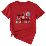 Every Bunny's Bunny's Bunny Print Casual Short-sleeved T-shirt for Women