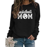 Basketball Mom Basketball Druck Persönlichkeit Mode Rundhals Pullover Bottoming Mantel Damenkleid