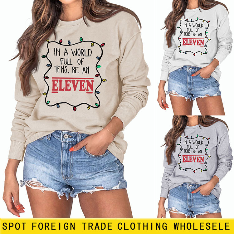 IN A WORLD SWEAT-SHIRT À MANCHES LONGUES À FOND AMBRE FEMME