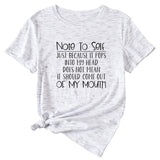 The Letter Note To Self Women Casual Loose Short Sleeves T-shirt