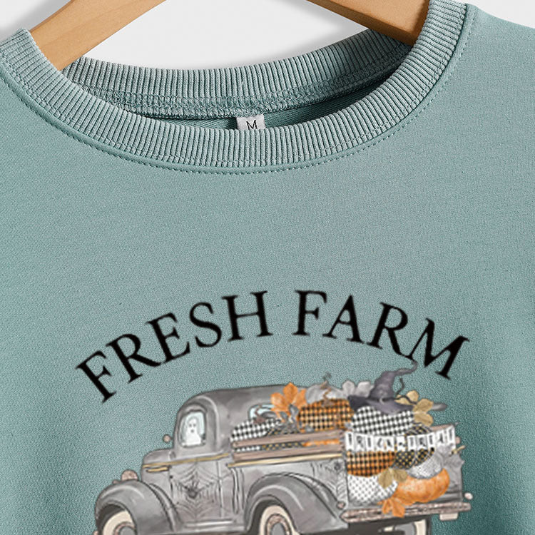 Pull ample à manches longues pour femmes, lettres décontractées, col rond, tache