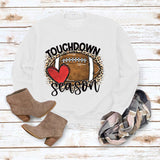 Simple pullover round neck shirt touchdown printed loose sweater foreign trade