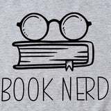 BOOK NERD GLASSES PATTERN FASHION WOMEN'S CASUAL CREWNECK SHORT SLEEVE T-SHIRT