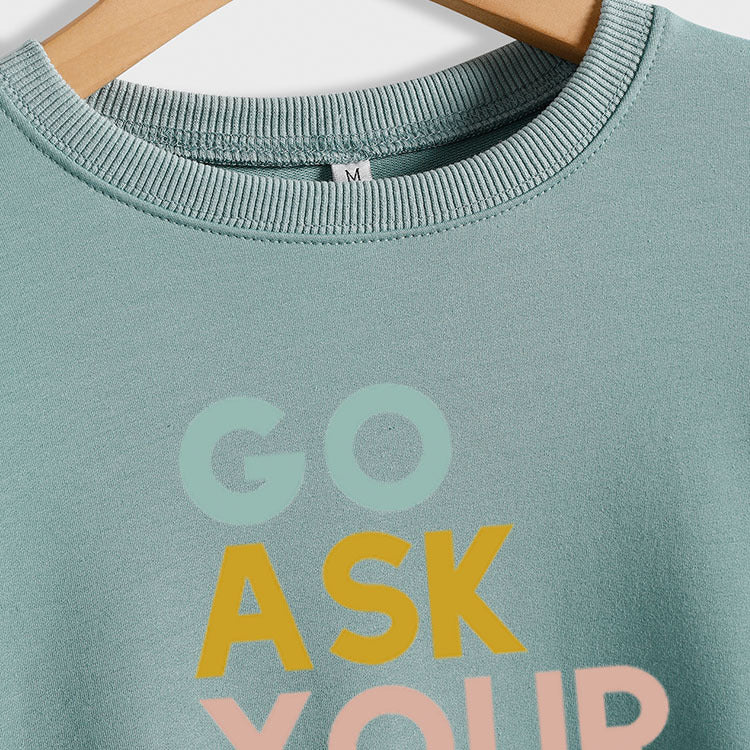 Allez demander à votre papa mode femmes lettre ample à manches longues pull femmes