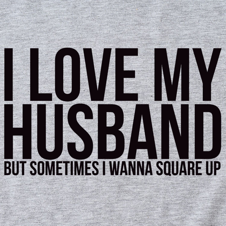 J'aime mon mari lettres mode col rond manches courtes dames T-shirt