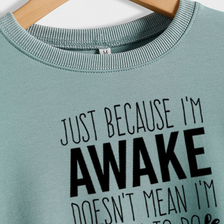 JUSTE PARCE QUE Sweat-shirt ample à manches longues imprimé lettres