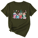 Fashion Women's Top Easter Printed Women's Casual Short-sleeved Shirt