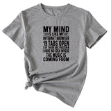 The Letters My Mind Is Like My Crewneck Shirt