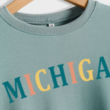 MICHIGAN Brief Mode frauen Pullover Druck Rundhals Langarm