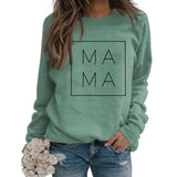 Mama Fashion Letter Printing Base Autumn and Winter Long Sleeve Plus Size Sweater Girl