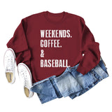 Weekends Coffee Basell Fashion Letter Lockerer Langarmpullover