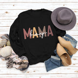 Mama Boy Fashion Rundhals Großer Damenpullover Bedruckter lockerer Pullover