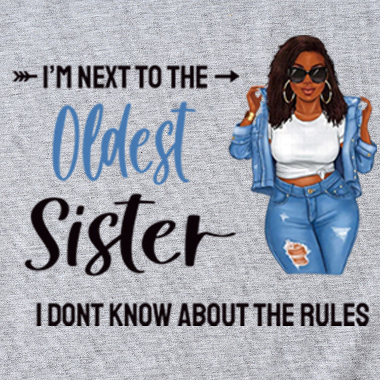 JE SUIS À CÔTÉ DU Col Rond Mode Lettre Grande Taille T-shirt Femme Lâche Manches Courtes