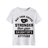 Women's May Your Coffee Be Casual Round Neck Short-sleeved T-shirt Bottom Shirt