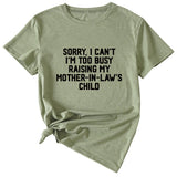 Sorry I Can't I'm Too Women's Casual Loose-fitting Short-sleeved Shirt