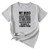 The Letters My Mind Is Like My Crewneck Shirt