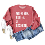 Weekends Coffee Basell Fashion Letter Lockerer Langarmpullover