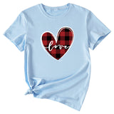 Fashion Plus Size Womens T-shirt Love Love Printed Short Sleeves