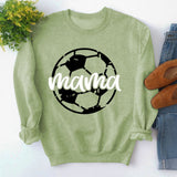 Round Neck Tops Long Sleeve Mama Print Loose Sweatshirt