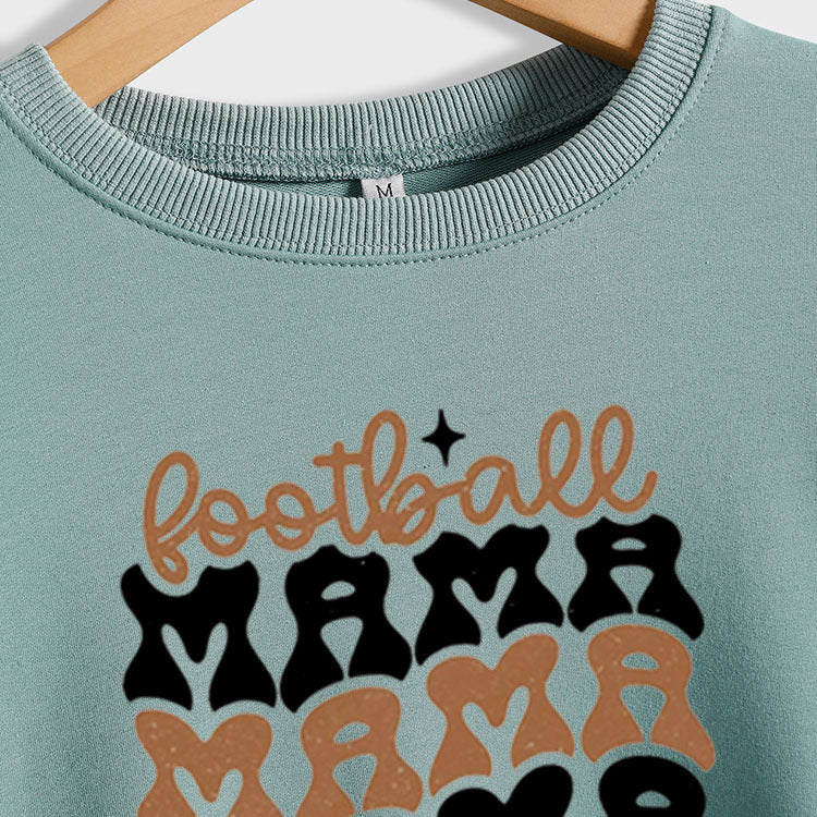 FOOTBALL MAMA Football lettre impression mode impression nouveau pull à manches longues