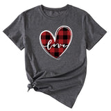 Fashion Plus Size Womens T-shirt Love Love Printed Short Sleeves