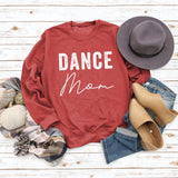 Dance Mom Letter Simple Casual Round Neck Sweater Long Sleeve Loose Large Fashion Bottomed Sweater Women's Wear