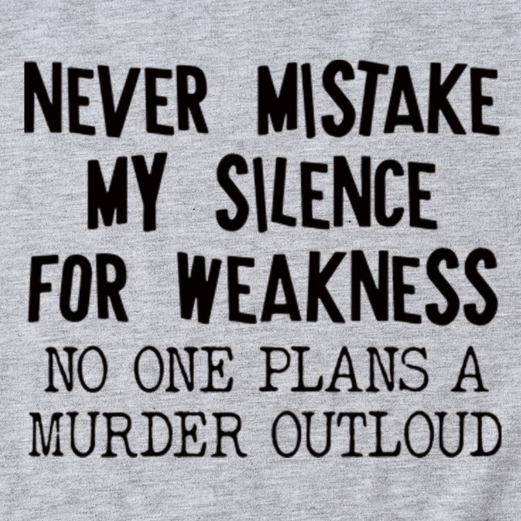 Haut décontracté pour femmes, ne vous méprenez jamais sur mon monogramme de SILENCE, t-shirt à manches courtes