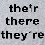 There They They're Letter-printed Fashionable Loose Short-sleeved T-shirT-Shirt