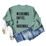 Weekends Coffee Basell Fashion Letter Lockerer Langarmpullover