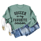 SOCCER IS MY FAVORITE Langarmpullover mit Rundhalsausschnitt für Damen